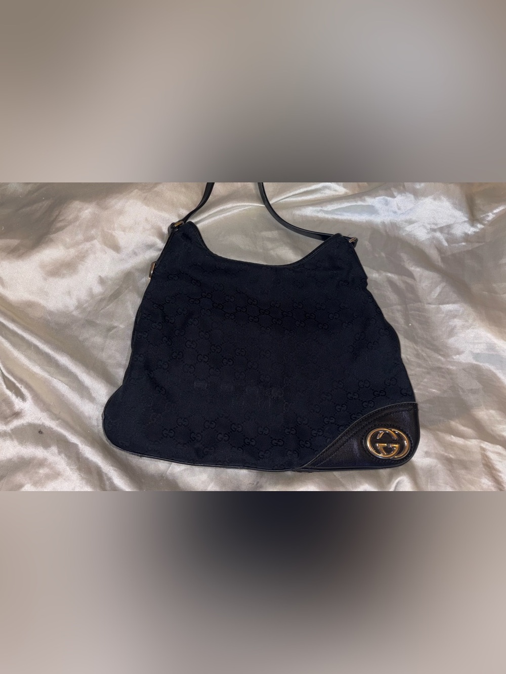 Black Designer Gucci 'New Britt' Hobo bag - Picture 6 of 6